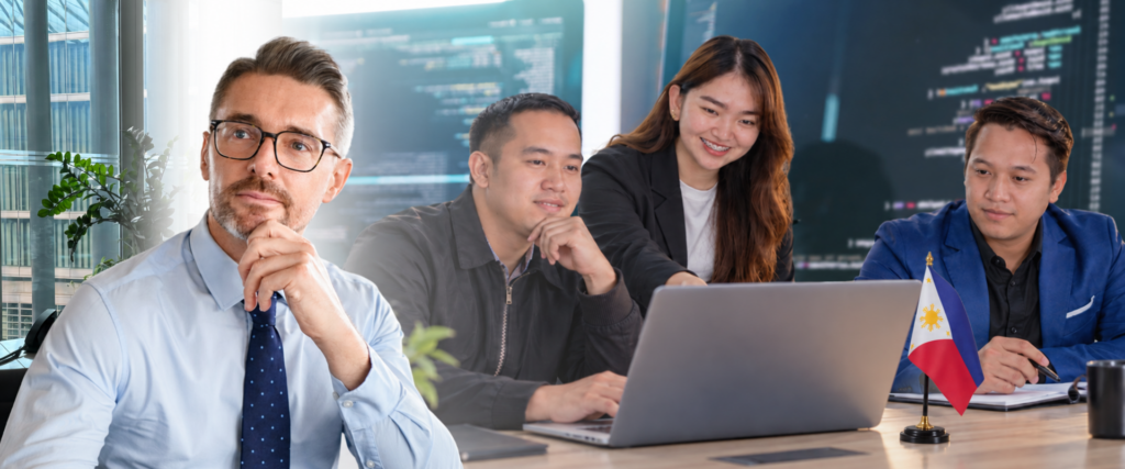 a businessman thinking if he should get an offshore software development team